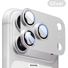 17 Pro Max Tam Kapatan Renkli Çerçeveli Kamera Koruyucu Lens Full Koruma