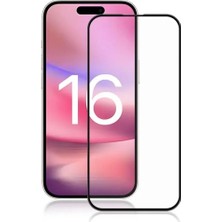 Iphone 16  Tam Kapatan Ekran Koruyucu Film Kırılmaz Cam Tamperli Cam