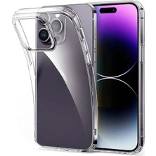 Apple iPhone 14 Pro Max Kılıf Renksiz Şeffaf Yumuşak Ince Esnek Silikon Kapak Sararmaz