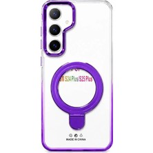 Samsung Galaxy S24 Plus Uyumlu Renkli Yüzük Stantlı Mika Kılıf