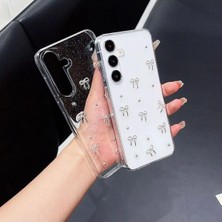 Samsung Galaxy S24 Fe Uyumlu Kurdele Desenli Parıltılı Kılıf