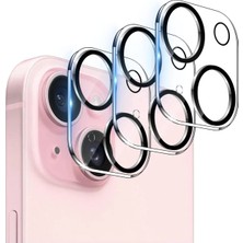 Iphone 15 & Iphone 15 Plus Uyumlu Kamera Koruyucu 9 Kat Sertleştirilmiş Kamera Lens Koruma Şeffaf