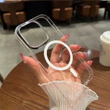 Iphone 12 Uyumlu Mika Magsafe Özellikli Şeffaf Sararmaz Lüx Sert Kılıf Arka Kapak