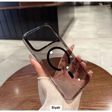Iphone 17 Pro Max Uyumlu Mika Magsafe Özellikli Şeffaf Sararmaz Lüx Sert Kılıf Arka Kapak