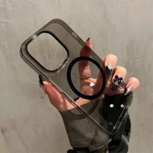 Ip 16 Pro Max Mika Magsafe Özellikli Şeffaf Sararmaz Lüx Sert Kılıf Arka Kapak