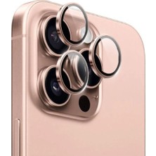 Iphone 16 Pro Max Uyumlu Kamera Koruyucu Lens 16 Pro Max Lens Kamera Koruyucu Desert Titanyum