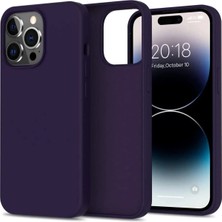 iPhone 14 Pro Premium Kapak Silikon Kılıf Leke Tutmaz Içi Süet Silinebilir Kamera Yükseltili Kapak