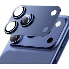 17 Pro Max Tam Kapatan Renkli Çerçeveli Kamera Koruyucu Lens Full Koruma