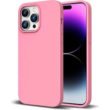 iPhone 15 Premium Kapak Silikon Kılıf Leke Tutmaz Içi Süet Silinebilir Kamera Yükseltili Kapak