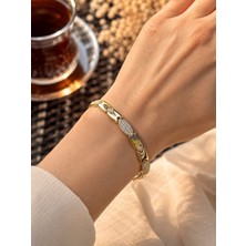 Solène Solare Altın Kaplama Gold Zirkon Taşlı Bileklik