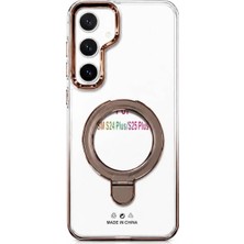 Samsung Galaxy S24 Plus Uyumlu Renkli Yüzük Stantlı Mika Kılıf