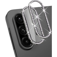 Samsung Galaxy A36 Taşlı Renkli Lens Doğal Görünüm Işıltılı Etki Kamera Koruyucu Taşlı Lens