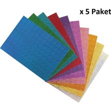 Bigpoint Metalik Renkli Karton A4 Karışık 10'lu Poşet x 5 Paket
