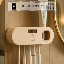 TeknoKapsül Mioji UV5F 1200MAH Şarj Edilebilir Uv Sterilizatörü Otomatik Diş Fırçası Tutucusu