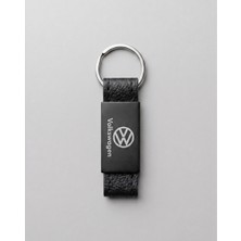 EngCar Care Volkswagen Deri Metal Anahtarlık Şık Sade Oto Anahtarlık