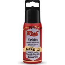 Rich Fashion Boyutlu Boncuk Boya 60 cc Metalik Kırmızı 02598
