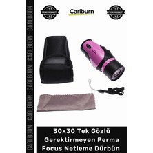 Carlburn #dürbün 30X30 Tek Gözlü Ayarı Gerektirmeyen Perma Focus Otomatık Netleme Dürbün Fuşya