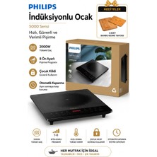 Philips  Taşınabilir 8 Ön Ayarlı 10 Isı Seviyeli Otomatik Kapanmalı  Indüksiyonlu Ocak