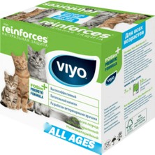 Viyo Reinforces Kedi Prebiyotik Sıvı Takviye 10 Şase (Bağışıklık & Sindirim Sistemi Destek Drink)