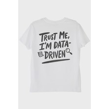 lofux Data Analizi Sevenlere Özel Minimalist 'I'm Data-Driven' Beyaz Tişört