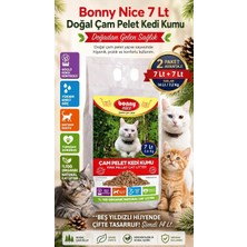 Bonny Nice Doğal Kedi Kumu Çam Pellet 3.6 kg 7 lt x 2 Paket