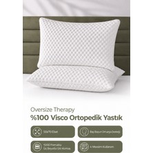 Hig Store Oversize Therapy %100 Visco Ortopedik Visko Yastık 50X70X20 - Baş Boyun Desteği 1 Adet