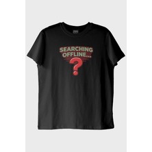 Lofux Searching Offline Siyah Tişört