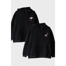 Lofux Got It-Catch Siyah Hoodie