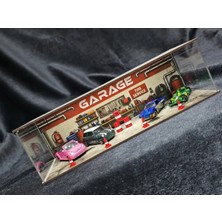 Fabrikahsap Fabrikahşap Eco Pilli 1/64 Diorama Garaj Model Araba Standı Hotwheels Mini Gt Koleksiyon Matchbox