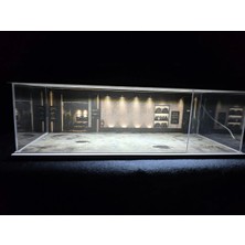 Fabrikahsap Fabrikahşap Galeri Temalı 1.64 Diorama Model Araba Standı USB Ledli 7 Araçlık Hotwheels Mini Gt Koleksiyon