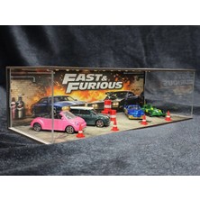 Fabrikahsap Fabrikahşap Eco Pilli 1/64 Diorama Garaj Model Araba Standı Hotwheels Mini Gt Koleksiyon Matchbox