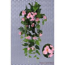 Yapay Çiçek Sitesi Yapay Sarkıt Begonya Çiçeği Sarmaşığı 85 cm - Pembe