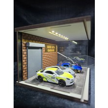 Fabrikahsap Fabrikahşap Isimli Gerçekçi Diorama Model Araba Standı USB Ledli 4 Araçlık Hotwheels Mini Gt Koleksiyon