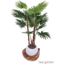 Yapay Çiçek Sitesi Bohem Küre Saksıda Yapay Palmiye Fanpalm Ağacı 155 cm