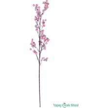 Yapay Çiçek Sitesi Yapay Kokina Dalı 80 cm Pembe Gümüş