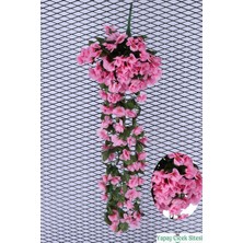 Yapay Çiçek Sitesi Yapay Hanımeli Sarkan Sarmaşığı 80 cm - Pembe