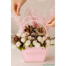 Yapay Çiçek Sitesi Yapay Çiçekli Romantic Çantalı Aranjman Model 38