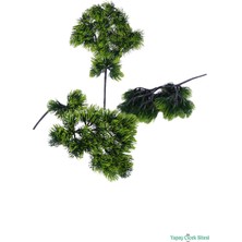 Yapay Çiçek Sitesi Yapay Premium Bonsai Dalı 3 Adet 32 cm Yeşil