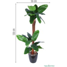 Yapay Çiçek Sitesi Yapay Muz Ağacı 136CM Yeşil