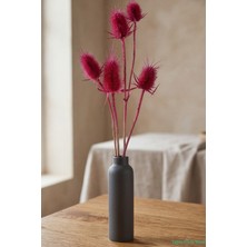 Yapay Çiçek Sitesi Kuru Çiçek Doğal Limon Dikeni 62CM Fuşya