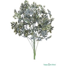Yapay Çiçek Sitesi Yapay Tomurcuklu Dusty Miller 35CM Gri-Yeşil