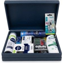 Ceyyiz Nivea Deri Sandık Tıraş Bakım Seti - 7 Parça Tırnak Seti Hediyeli