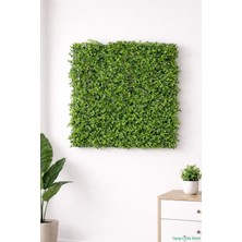 Yapay Çiçek Sitesi Yapay Yoğun Yapraklı Bitki Paneli 45X65 cm Tırtıklı