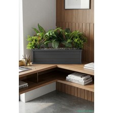 Yapay Çiçek Sitesi Ahşap Saksıda Dekoratif Model 3