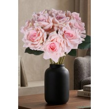 Yapay Çiçek Sitesi Premium Yapay Gül Demeti 25 cm 10LU Pembe