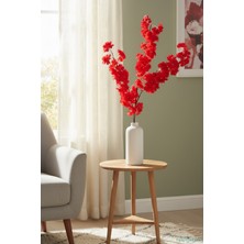 Yapay Çiçek Sitesi Kaliteli Yapay Bahar Dalı Çiçeği 95 cm Kırmızı