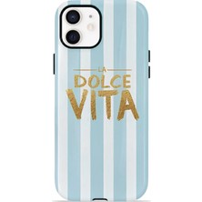 Piyasa Sepeti iPhone 12 Vorian Çift Katmanlı Kılıf La Dolce Vita Blue