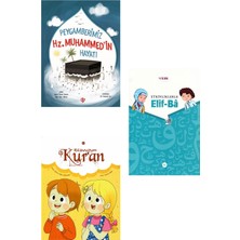 Peygamberimiz Hz Muhammedin Hayatı+Kılavuzum Kur'an+4-6 Yaş Grubu Etkinliklerle Elif-Ba --3 Kitap Set--Dib--
