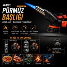 Mager Pürmüz Başlığı – Kamp Gazı ve Çakmak Gazı Uyumlu | Ayarlanabilir Alev Gücü, Ergonomik Tasarım