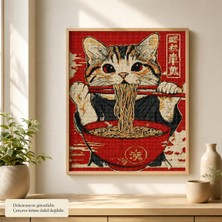 Wooden Things Neko Ramen Elmas Boyama Tablo Kiti – 40×50 cm